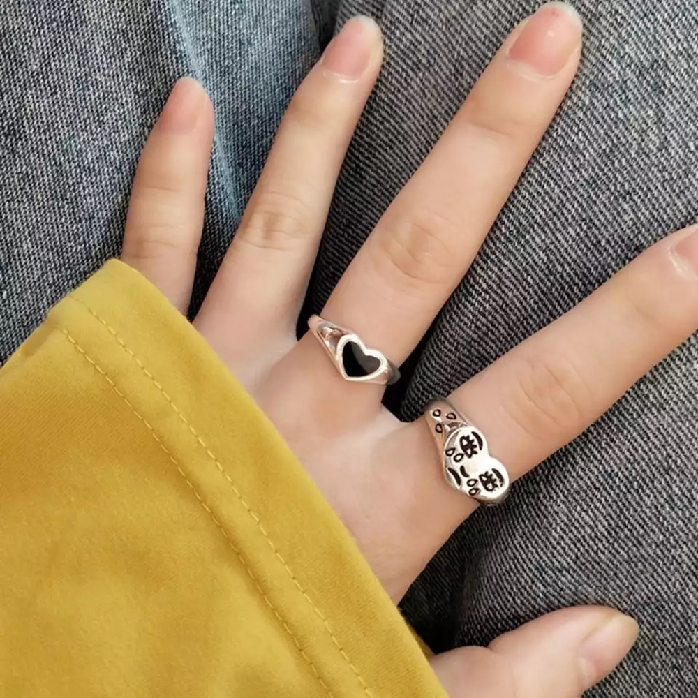 925 Sterling Silver Cry Face Ring